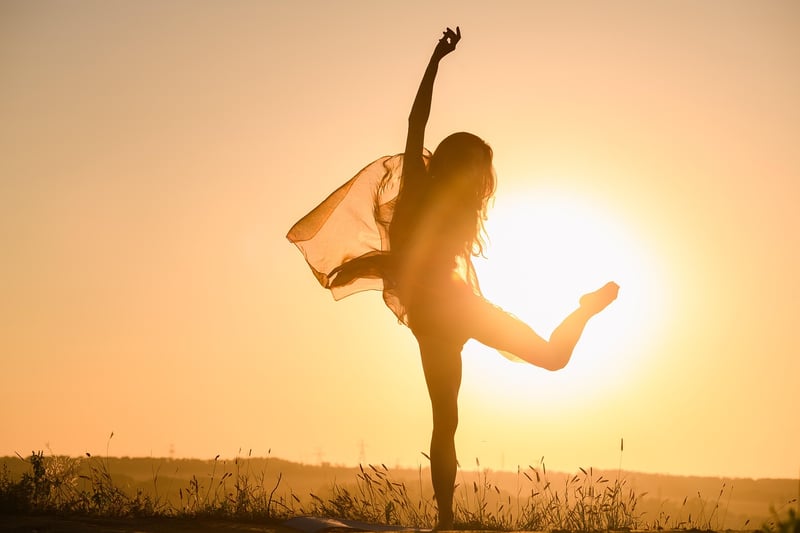 Meditation at sunset